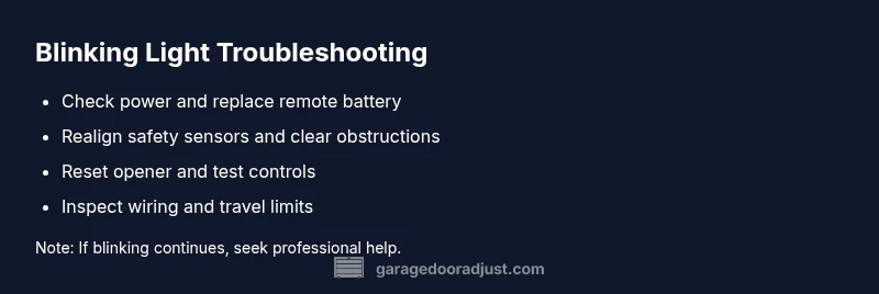 Checklist for blinking garage door opener troubleshooting