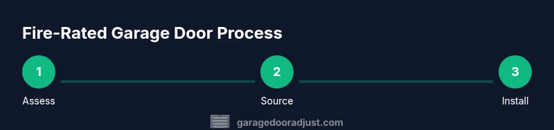 Process diagram for installing a fire-rated garage door