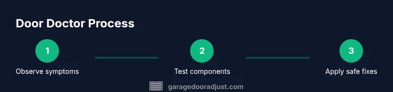 Process diagram showing door doctor steps