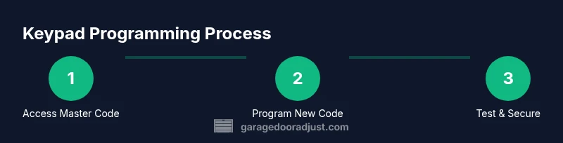 Tailwind infographic showing keypad programming steps