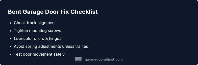 Checklist for Bent Garage Door Fix