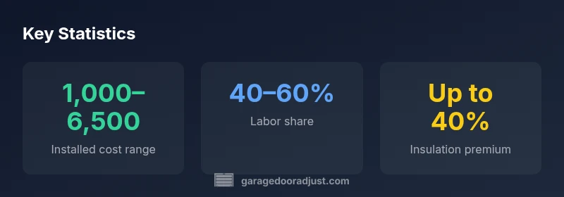 Cost ranges by door type infographic