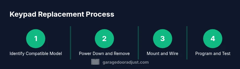 Process steps for keypad replacement