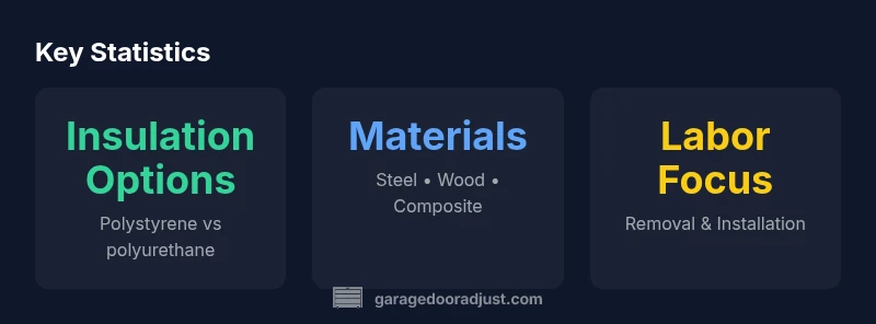 infographic showing cost drivers for insulated garage doors
