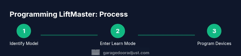 Process flow diagram for LiftMaster programming steps