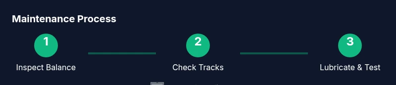 Process infographic for garage door maintenance