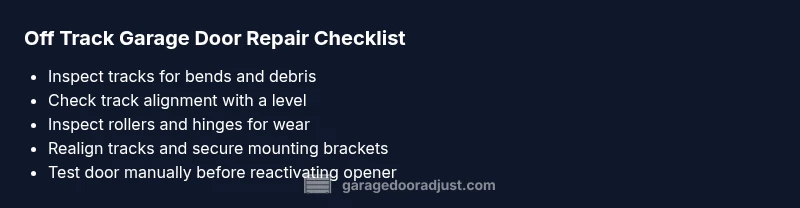 Checklist for diagnosing off track garage door repair