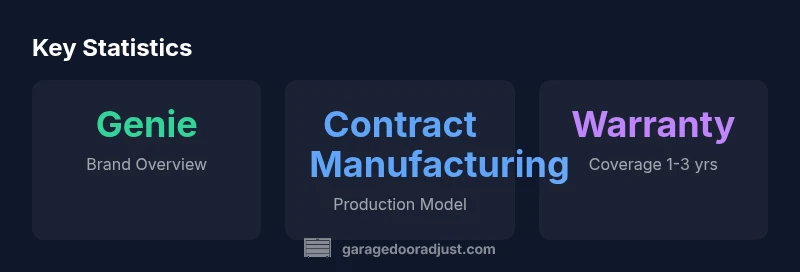 Infographic: Genie openers brand, manufacturing partners, and warranty