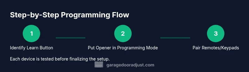 Process diagram showing Genie remote programming steps