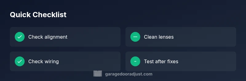 Checklist for diagnosing garage door sensor issues