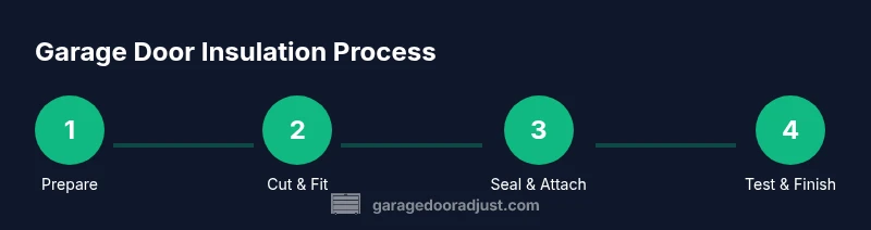 Process flow for DIY garage door insulation