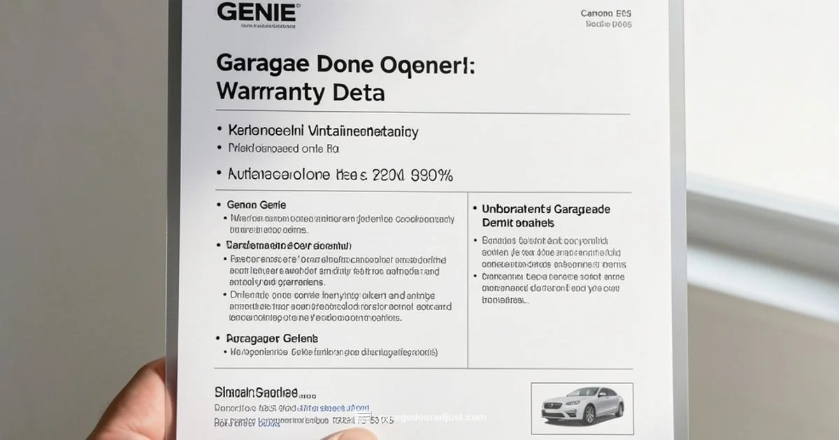 Genie Warranty Guide - GarageDoorAdjust