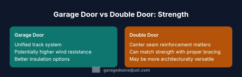 Comparison of garage door vs double door strength