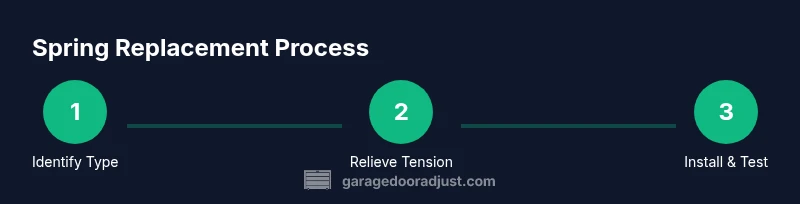 Process diagram for garage door spring replacement
