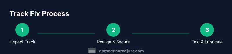 Process diagram of fixing a garage door track