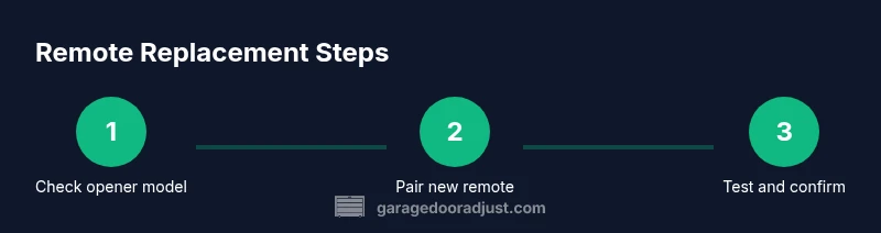 Process steps for replacing garage door remote