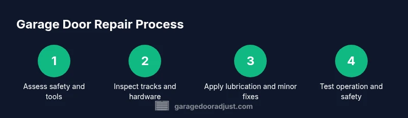 Infographic of the garage door repair steps