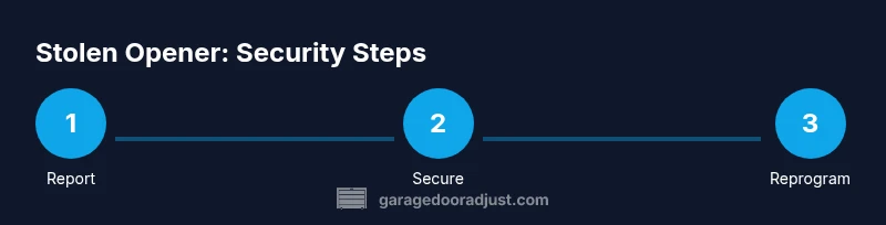 Process diagram for securing a stolen garage door opener