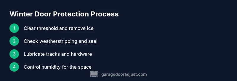 Process diagram for preventing garage door freezing