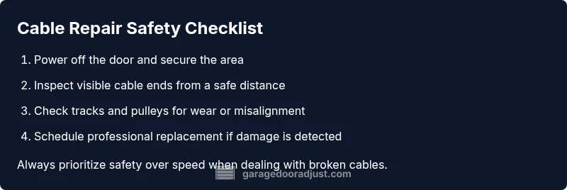 Checklist for repairing a broken garage door cable